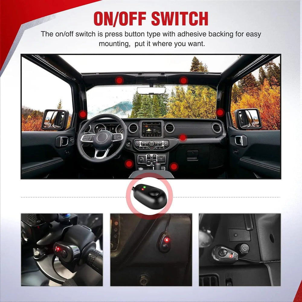 Wiring Harness Kit 16AWG DT Connector Wire Harness Kit 2 Leads W/ 12V On Off Switch