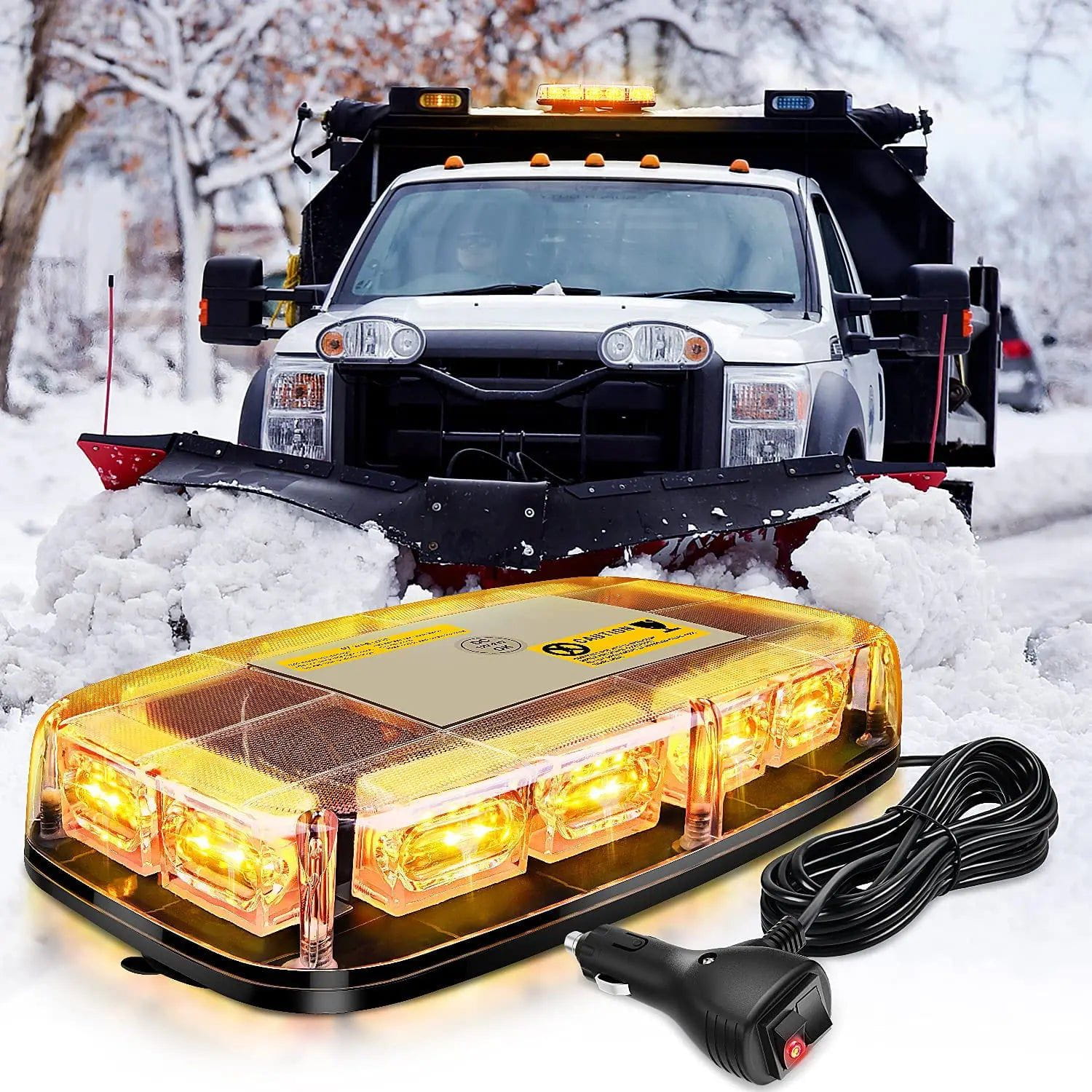12 Inch 48 Leds Roof Top Amber Emergency Strobe Light Nilight