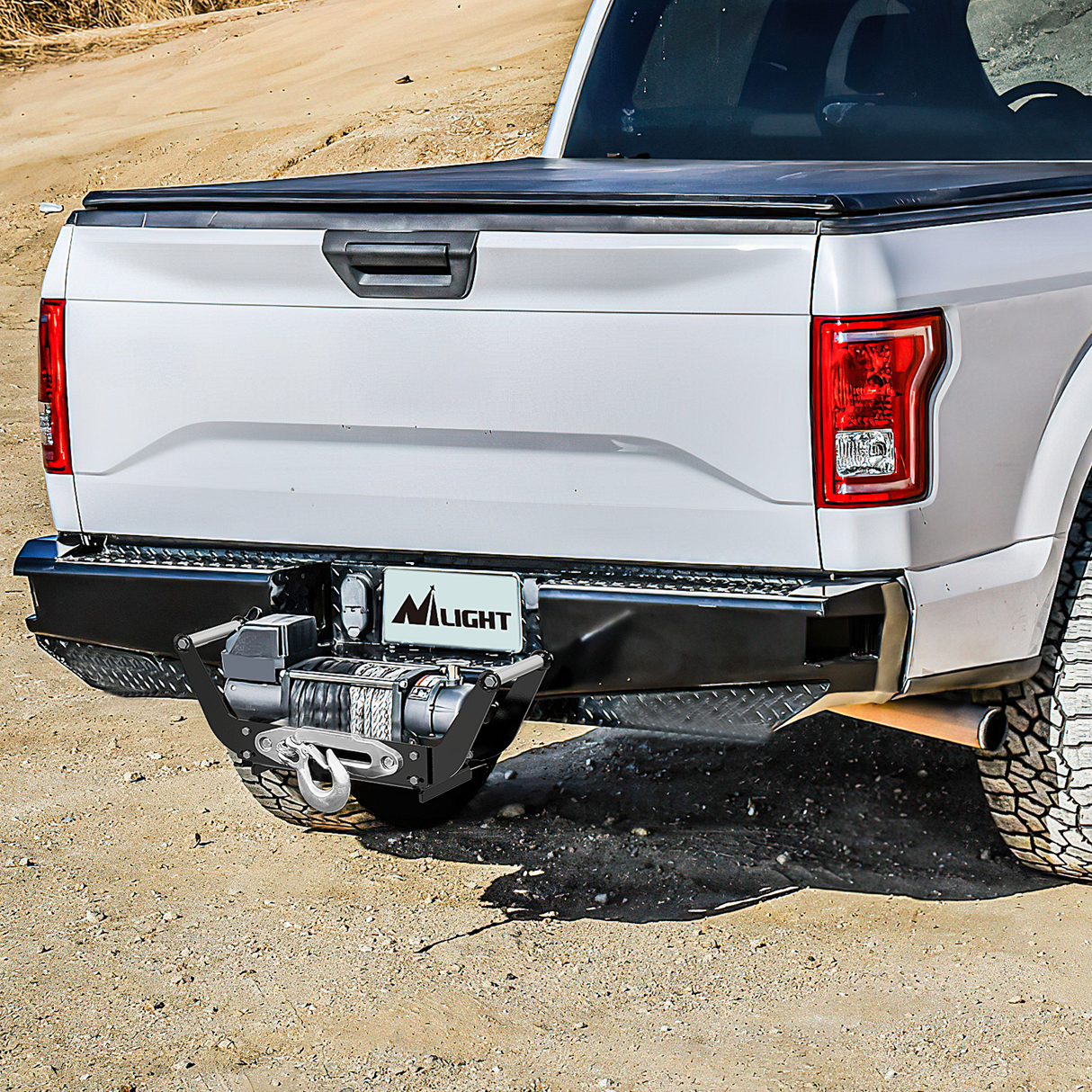 Nilight Winch Cradle Universal Mount Plate 10 x 4 1/2Inch Winch Bracket Winch Mounting 2 Inch Receiver Hitch 8000-13,000 Lb Capacity Recovery Winches Foldable