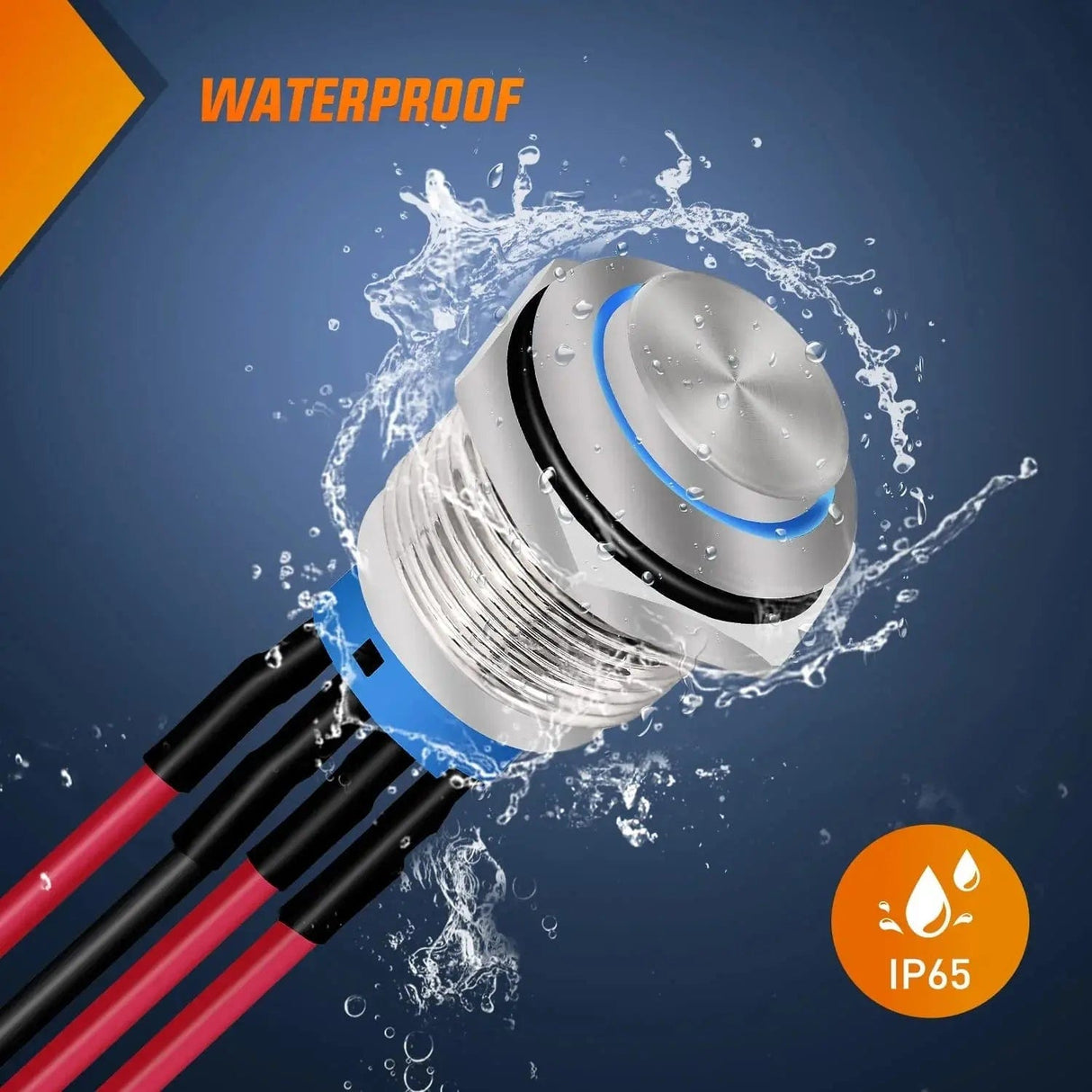 Rocker Switch 12mm 12V Waterproof ON Off Latching Push Button Switch