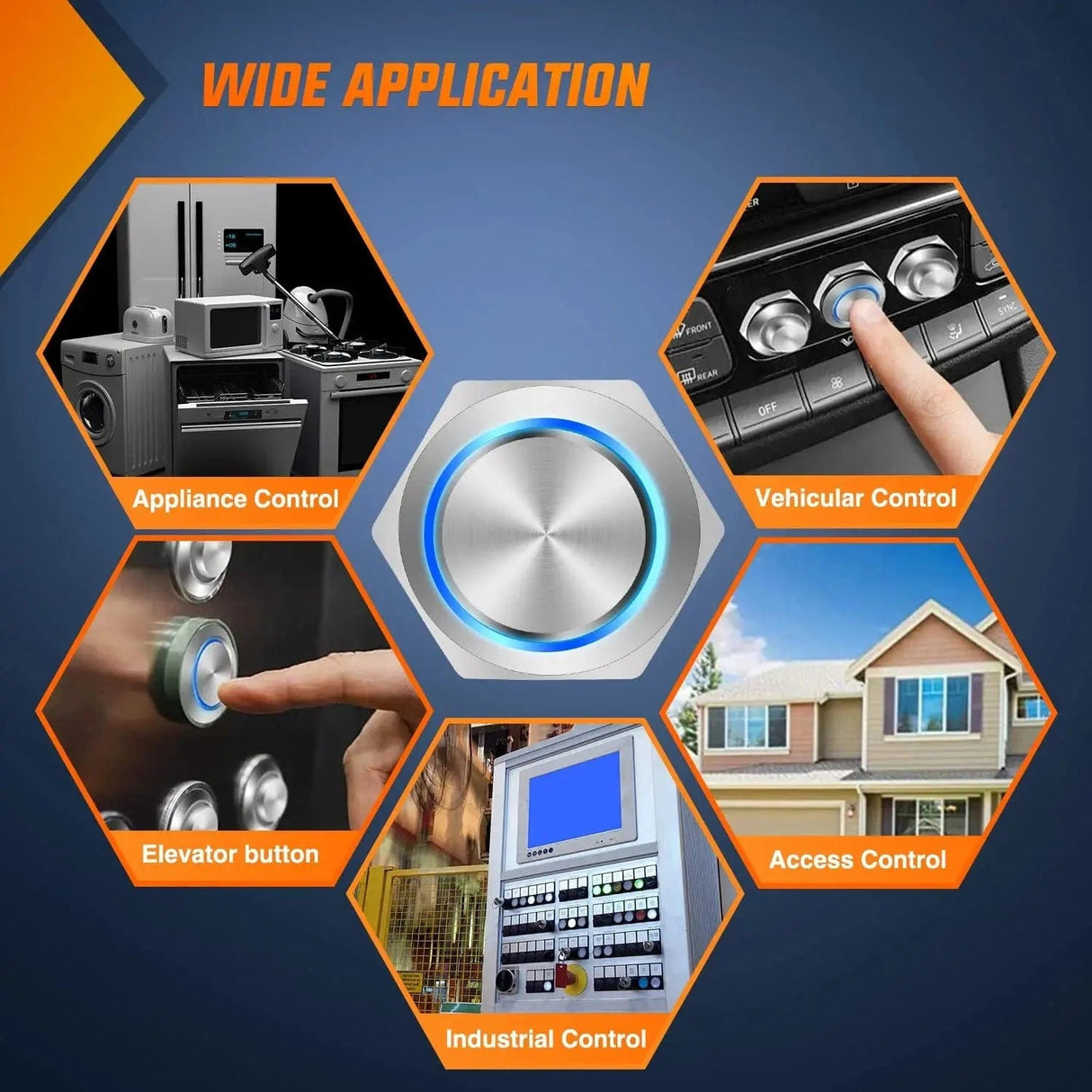 Rocker Switch 12mm 12V Waterproof ON Off Latching Push Button Switch