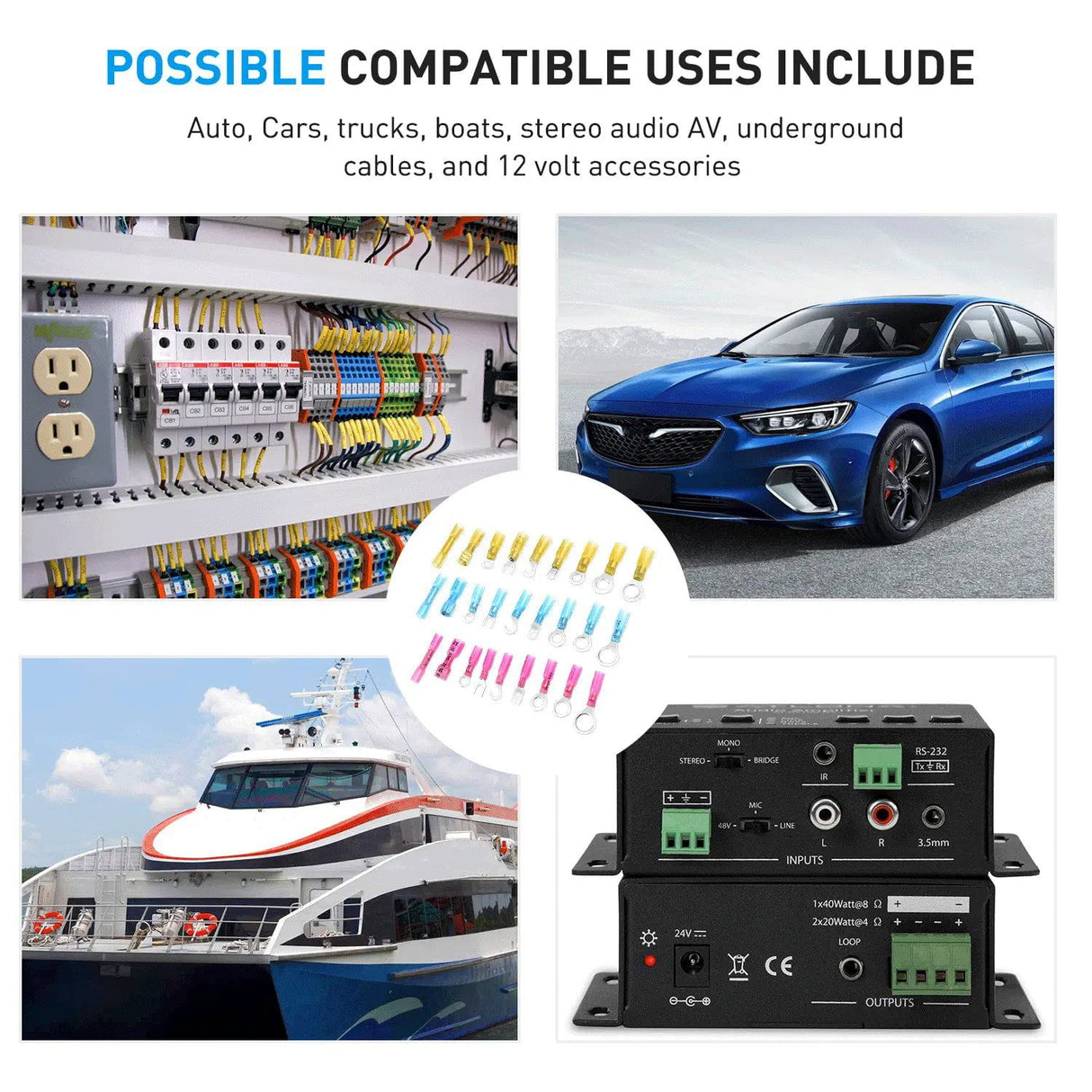 Connectors Assortments 135Pcs Heat Shrink Wire Connectors