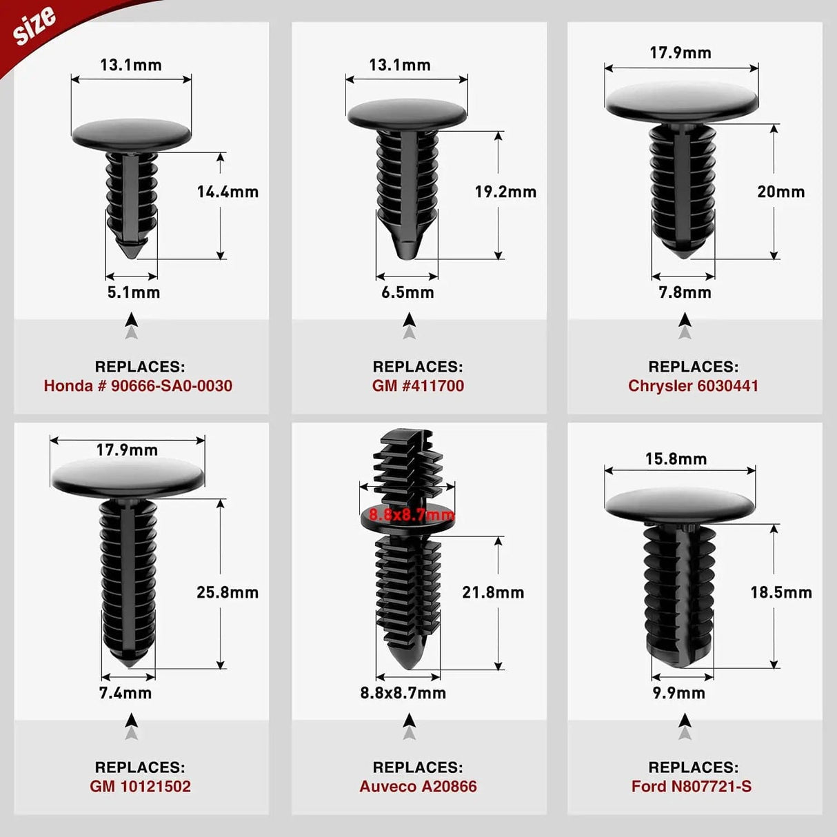 retainer clips 147 Pcs Bumper Retainer Clips Car Push Retainer Kit