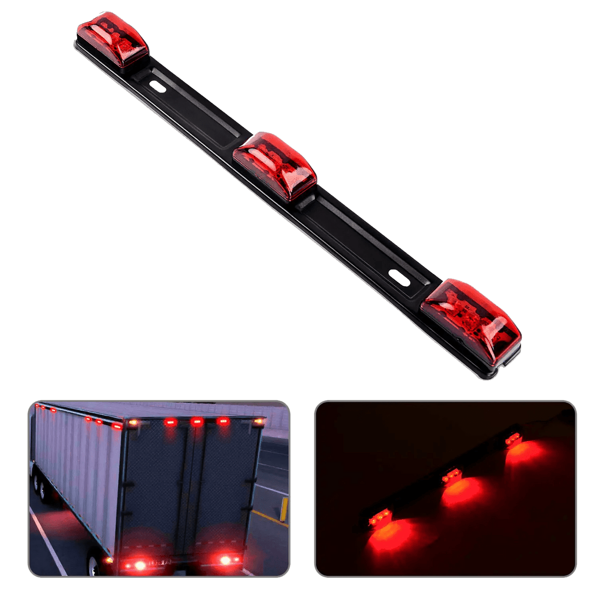 Trailer Light 14" 9 LEDs Red Trailer Light ID Bar