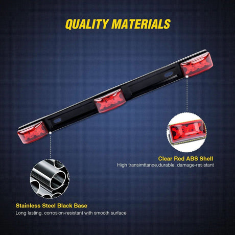 Trailer Light 14" 9 LEDs Red Trailer Light ID Bar