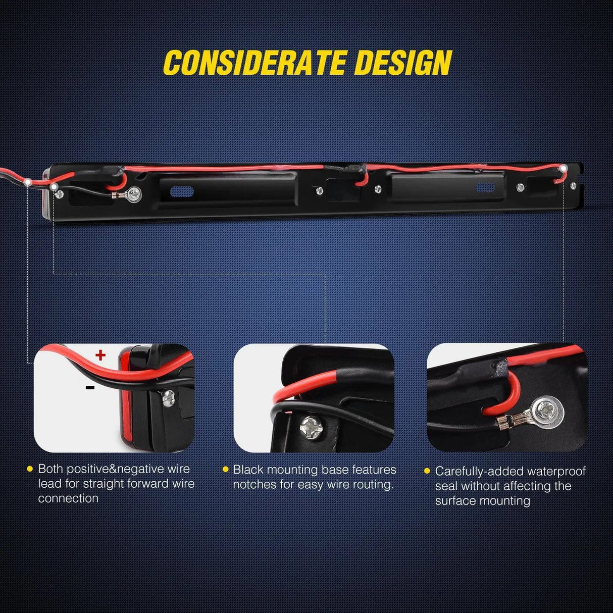 Trailer Light 14" 9 LEDs Red Trailer Light ID Bar