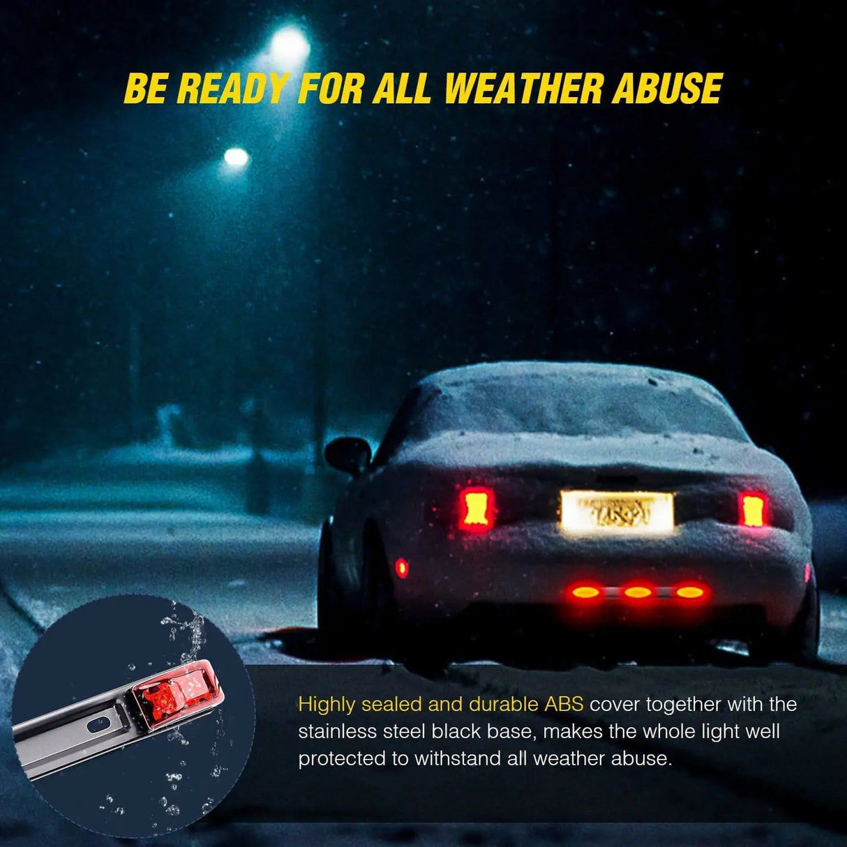 Trailer Light 14" 9 LEDs Red Trailer Light ID Bar