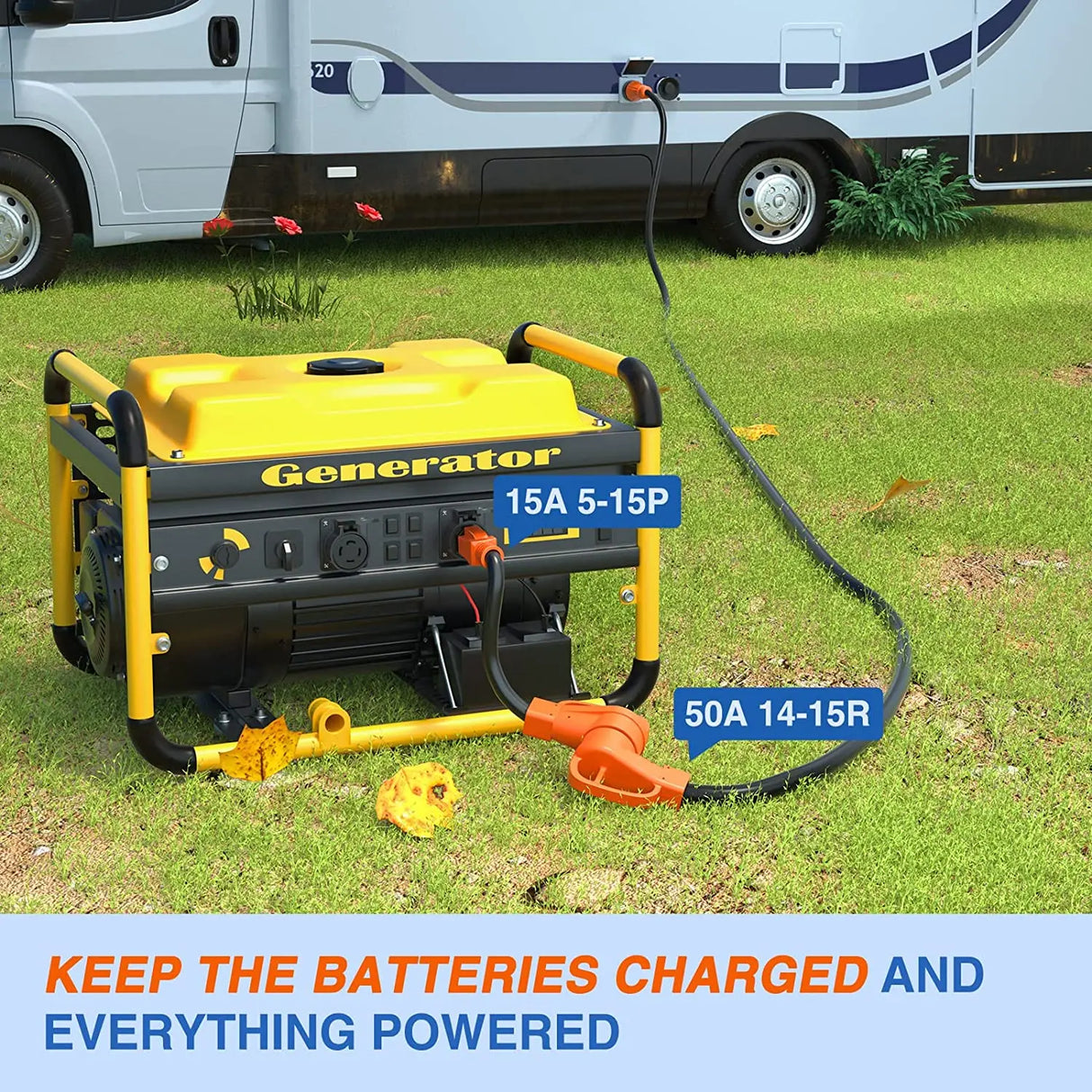 15AMP to 50AMP RV Power Adapter Cord Nilight