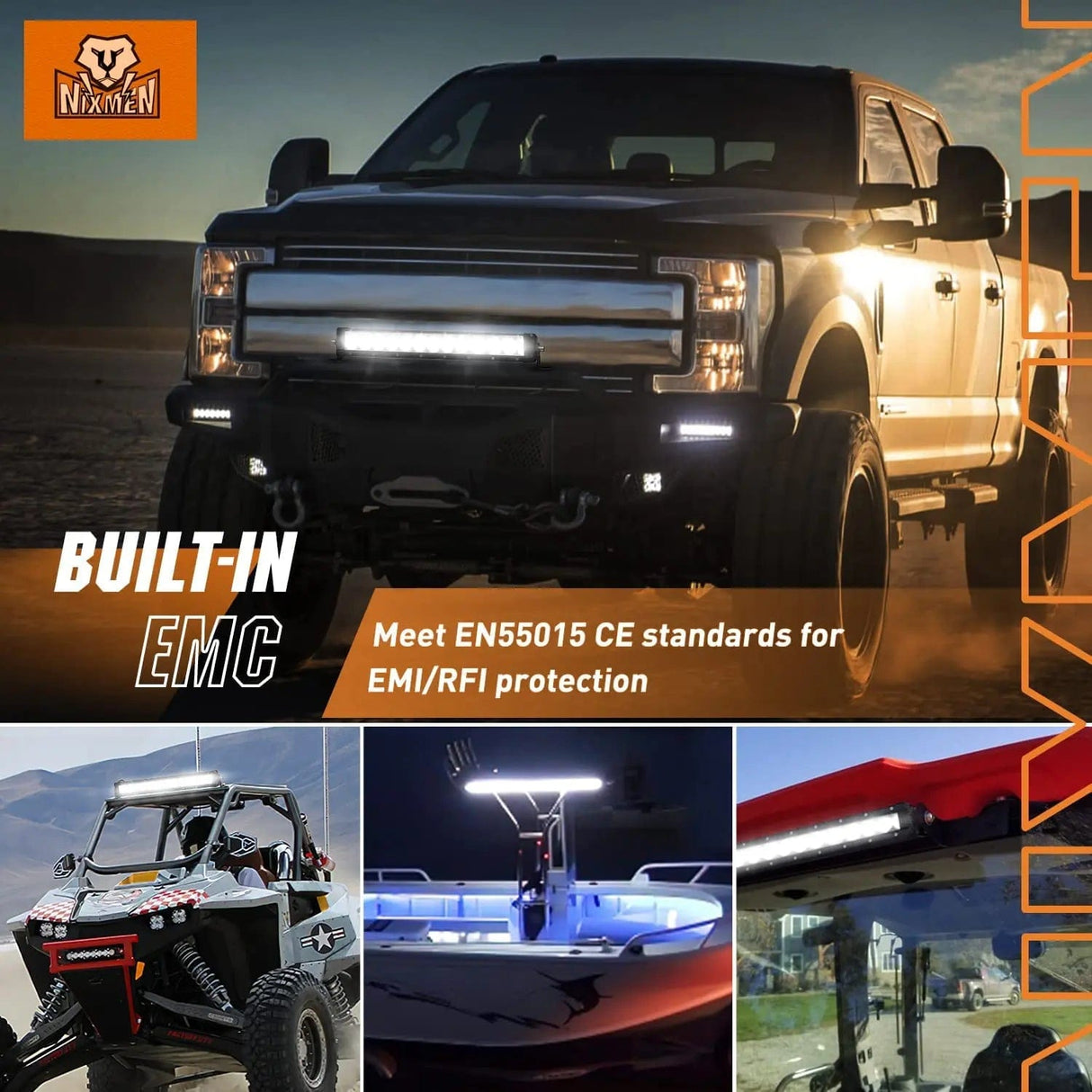 LED Light Bar 16 Inch 60W 7200LM Slim Spot Flood Osram P8-5W Chips Led Light Bar