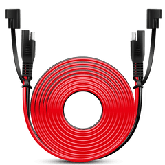 16AWG 12FT SAE DC Extension Cable 2-Pin Wire Harness With Dust Cap