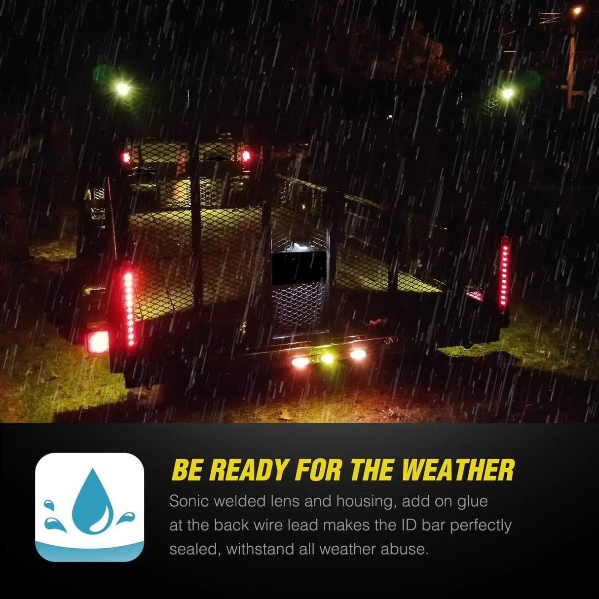 Trailer Light 16” 11 LEDs Red Trailer Light Bar (Pair)