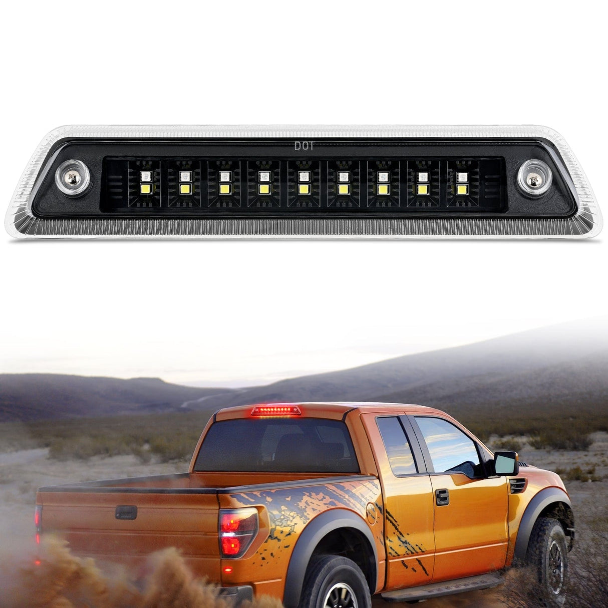 Third Brake Light 2009 2010 2011 2012 2013 2014 Ford F150 Third Brake Light Clear Lens