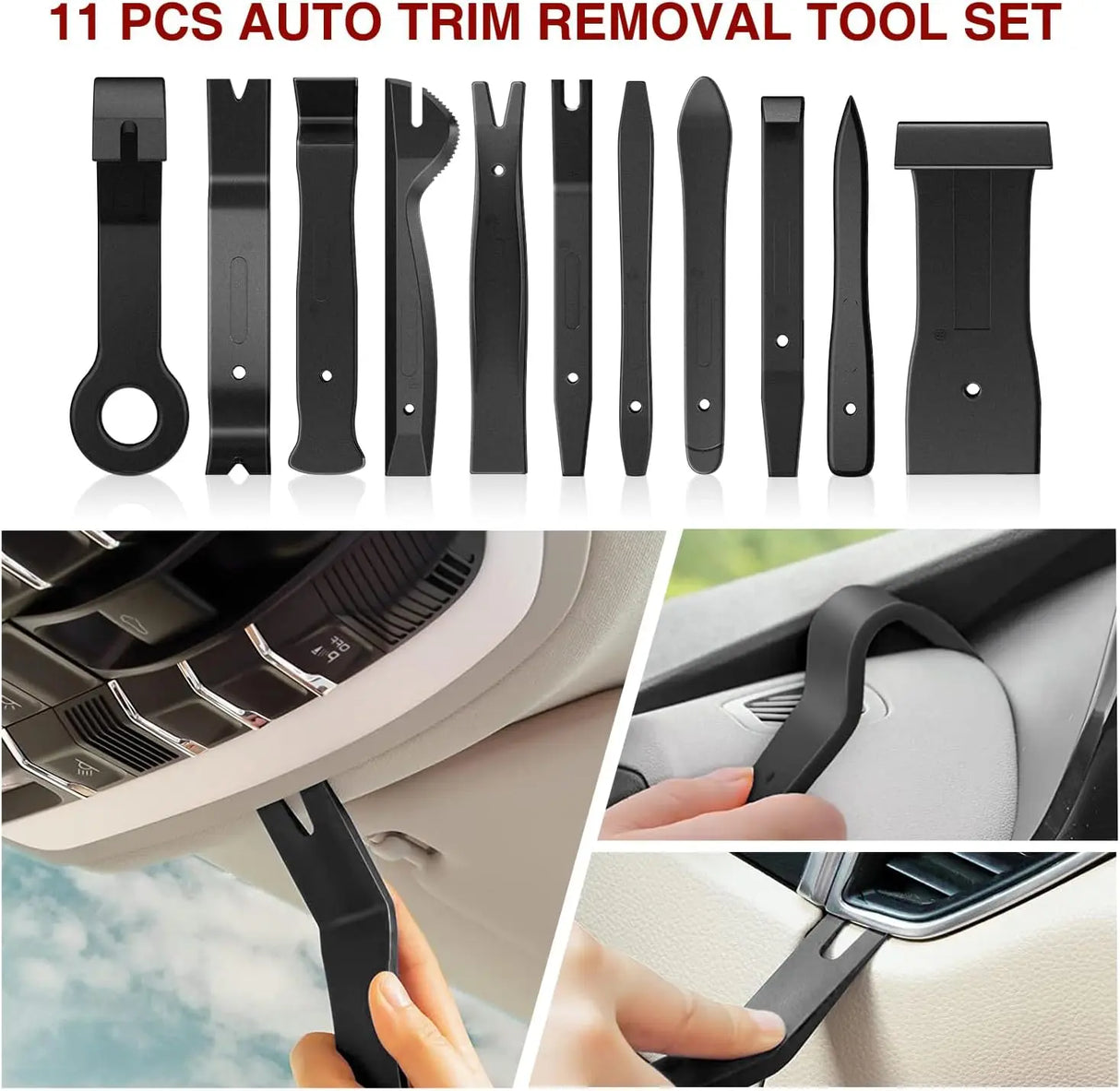 19 Pcs Auto Trim Removal Tool Set Black Nilight