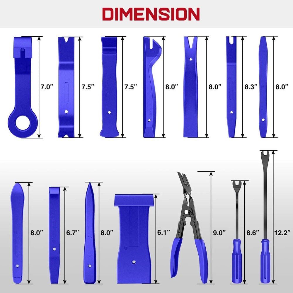 retainer clips 19 Pcs Auto Trim Removal Tool Set Blue