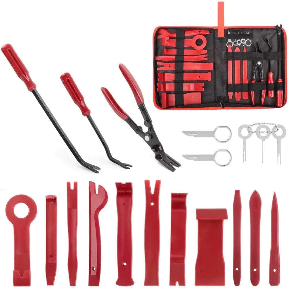 retainer clips 19 Pcs Auto Trim Removal Tool Set Red