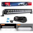 Motor Vehicle Lighting 19.5 Inch 75W 8045LM Anti-Glare Slim DRL Spot Flood LED Light Bar Kit | 16AWG Wire DT Switch