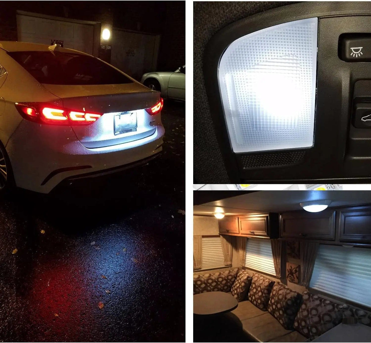 LED Headlight 194 T10 T5 6500K LED Bulbs (10 Packs)