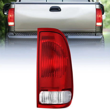 Taillight Assembly 1997 1998 1999 2000 2001 2002 2003 Ford F150 1997 1998 1999 Light Duty 1999 2000 2001 2002 2003 2004 2005 2006 2007 Ford Super Duty Tail light Assembly Red Housing Rear Lamp Replacement OE Style Passenger Side