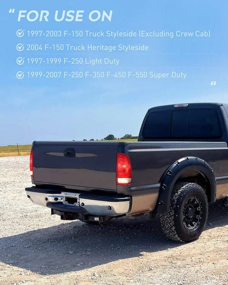 Taillight Assembly 1997 1998 1999 2000 2001 2002 2003 Ford F150 1997 1998 1999 Light Duty 1999 2000 2001 2002 2003 2004 2005 2006 2007 Ford Super Duty Tail light Assembly Red Housing Rear Lamp Replacement OE Style Passenger Side