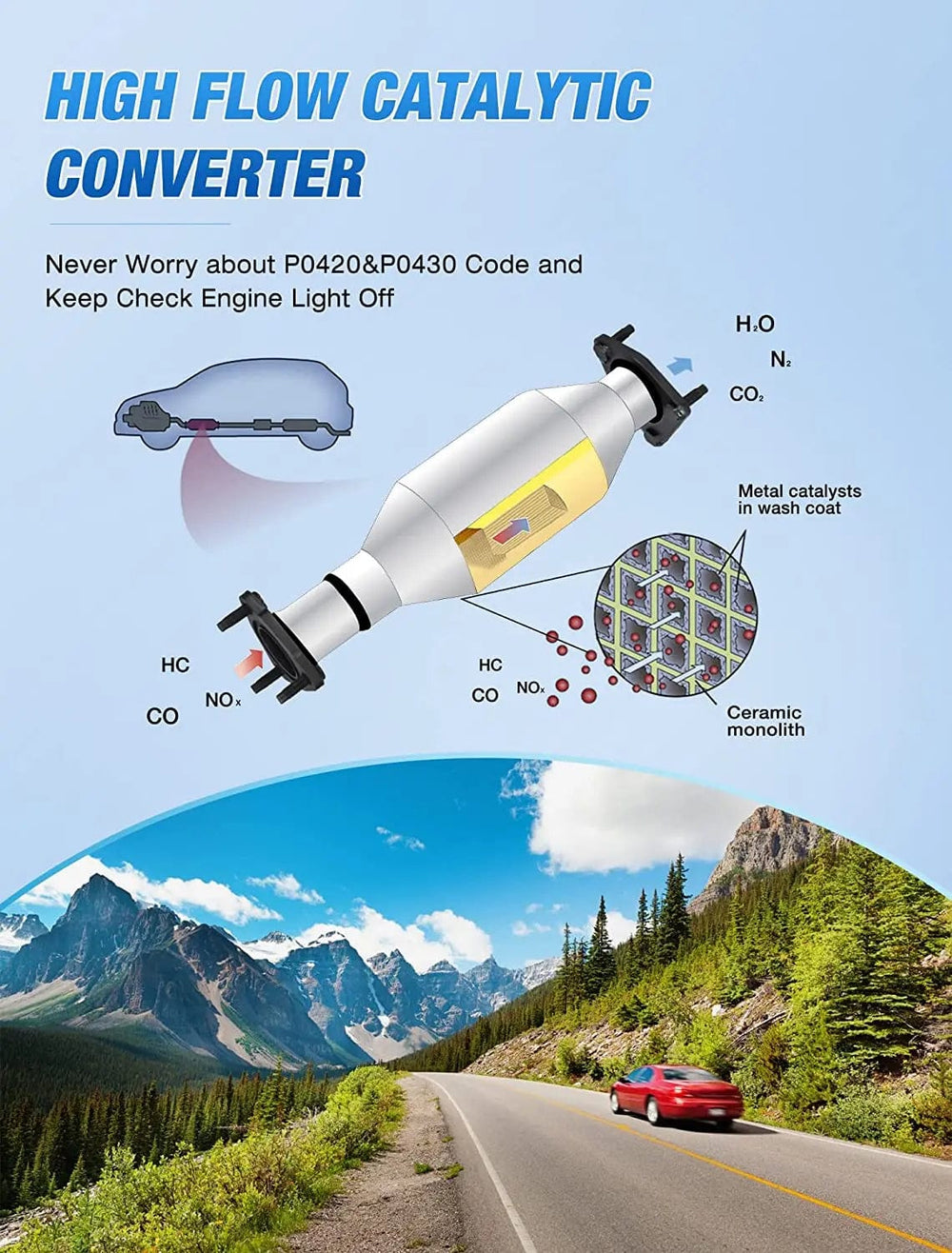 Catalytic Converter 1998 1999 2000 2001 2002 Honda Accord 2.3L Catalytic Converter