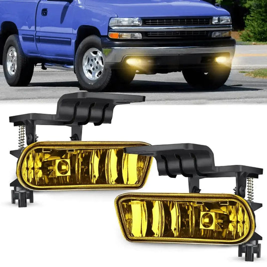 Fog Light Assembly 1999 2000 2001 2002 Chevy Silverado 1500 2500 2001 2002 Chevy Silverado 3500 2000 2001 2002 2003 2004 2005 2006 Chevy Suburban Tahoe Amber Fog Light Assembly