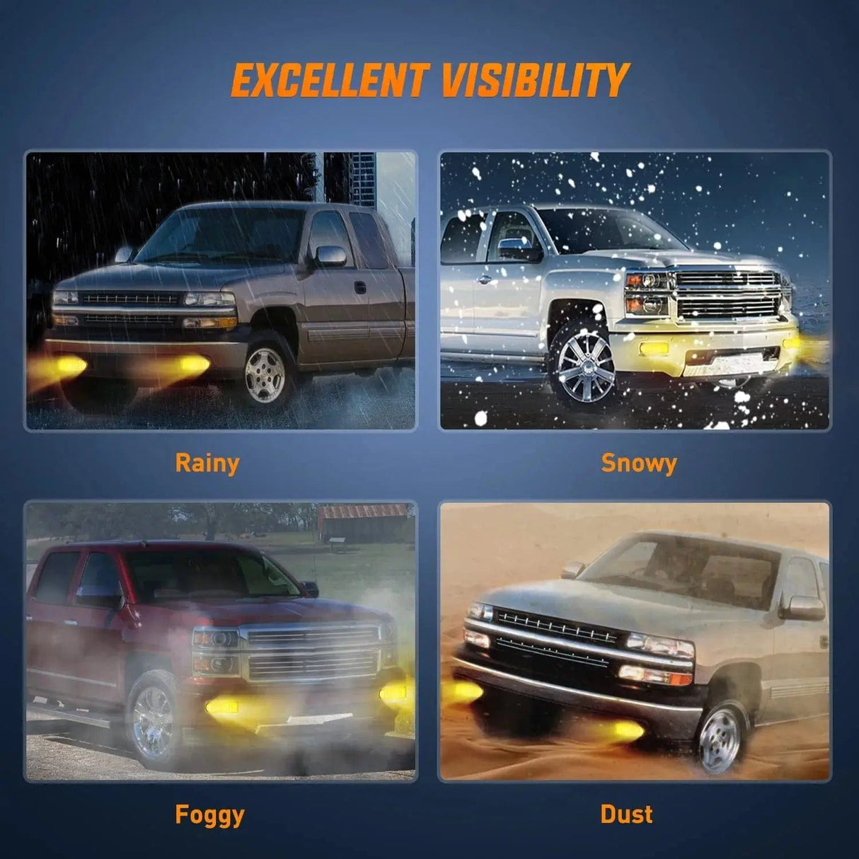 Fog Light Assembly 1999 2000 2001 2002 Chevy Silverado 1500 2500 2001 2002 Chevy Silverado 3500 2000 2001 2002 2003 2004 2005 2006 Chevy Suburban Tahoe Amber Fog Light Assembly