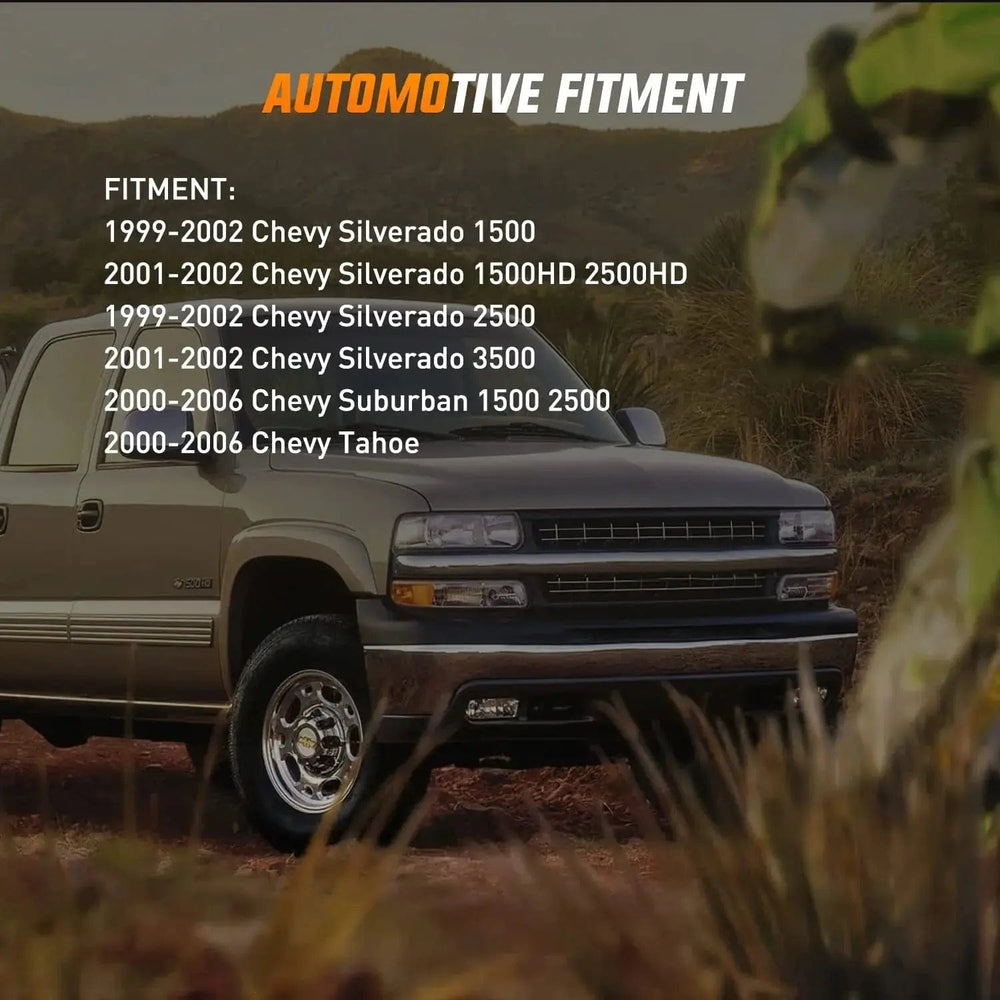 Fog Light Assembly 1999 2000 2001 2002 Chevy Silverado 1500 2500 2001 2002 Chevy Silverado 3500 2000 2001 2002 2003 2004 2005 2006 Chevy Suburban Tahoe Fog Light Assembly Clear Lens