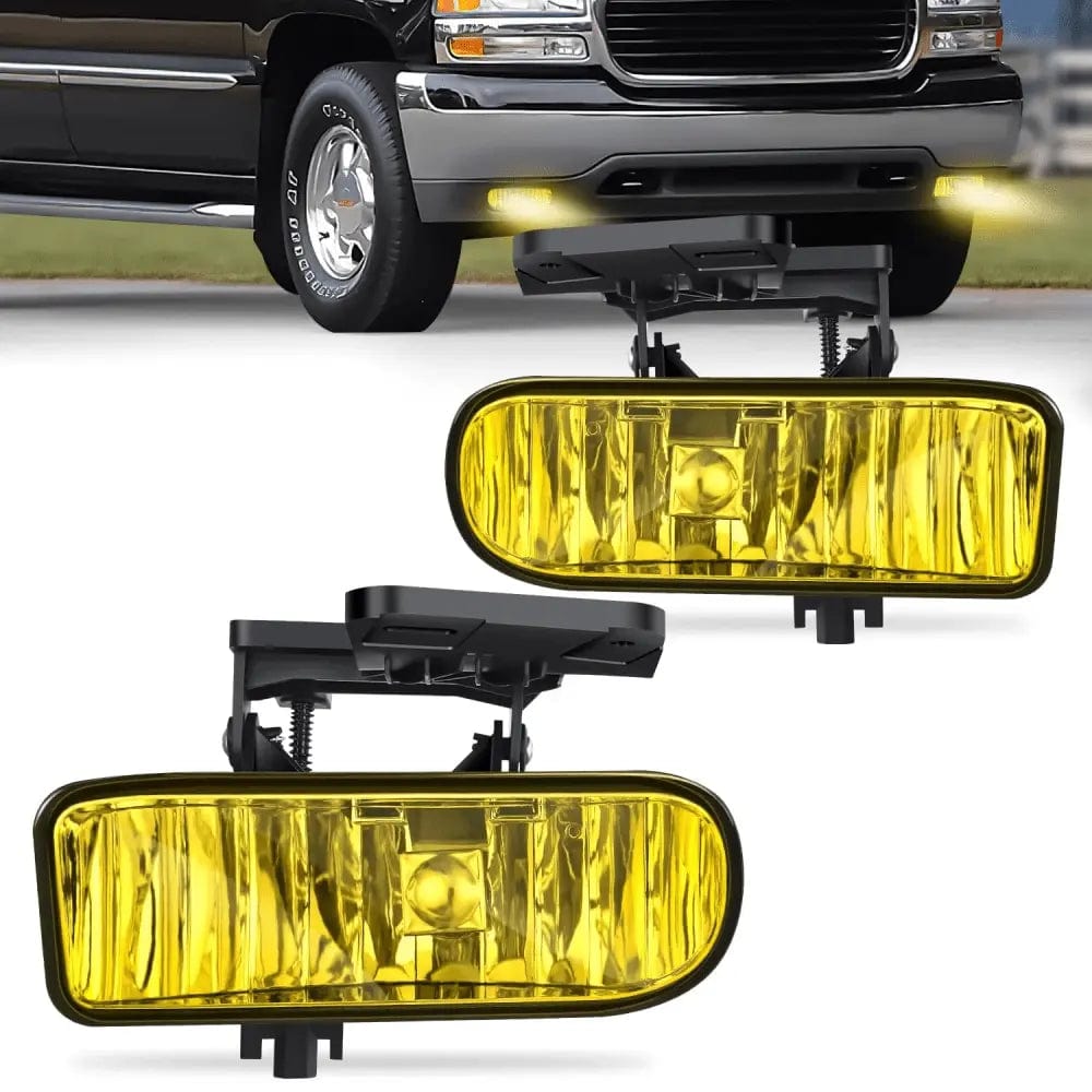 Fog Light Assembly 1999 2000 2001 2002 GMC Sierra 1500 2500 2001 2002 Sierra 1500HD 2500HD 3500 2000 2001 2002 2003 2004 2005 2006 Amber Yukon Fog Light Assembly