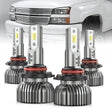 LED Headlight 1999-2006 Chevy Silverado 1500 2500 3500 9005 9006 LED Headlight Bulbs