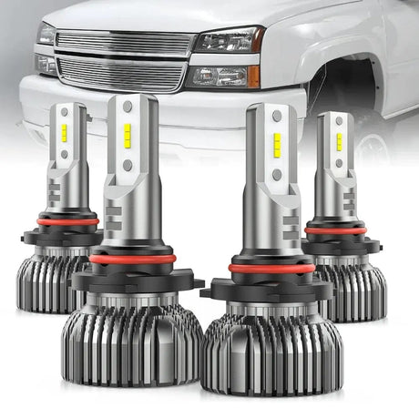 LED Headlight 1999-2006 Chevy Silverado 1500 2500 3500 9005 9006 LED Headlight Bulbs