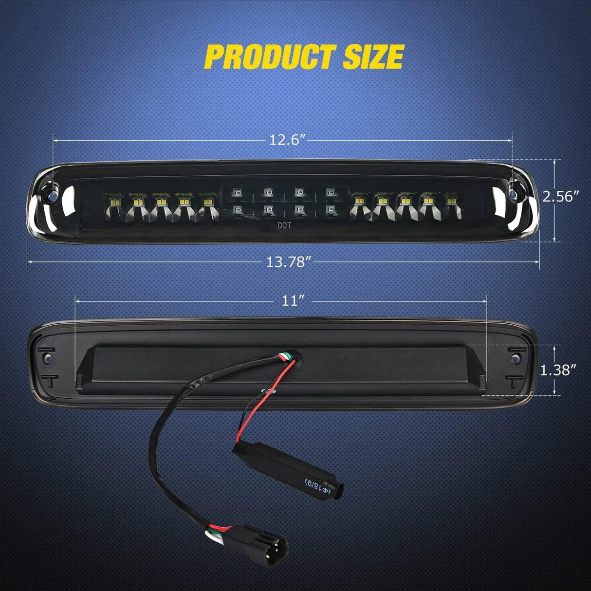 Third Brake Light 1999 2000 2001 2002 2003 2004 2005 2006 Chevy Silverado GMC Sierra 1500 2500 3500HD 2007 HD Classic Third Brake Light