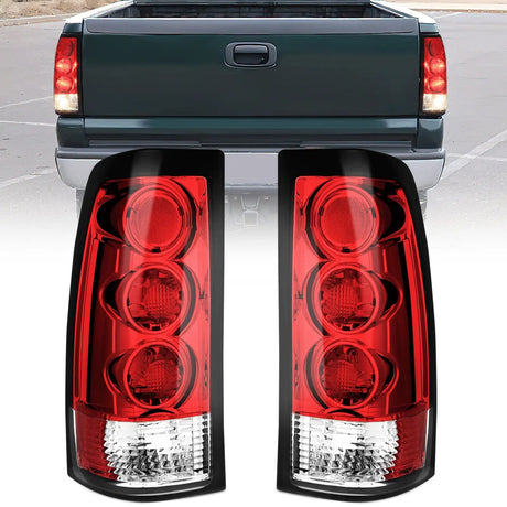 Taillight Assembly 1999 2000 2001 2002 2003 2004 2005 2006 GMC Sierra 1999 2000 2001 2002 Chevy Silverado Red Housing Rear Lamp Replacement Only Fits Fleetside Models Taillight Assembly