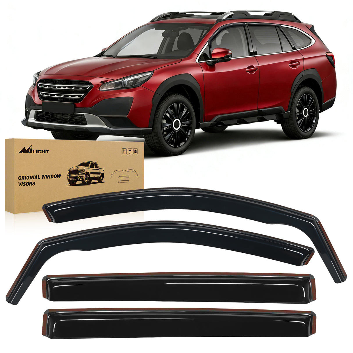 Window Rain Guards for Outback 2020 2021 2022 2023 Window Deflectors, Vent Window Visors-4 Pieces