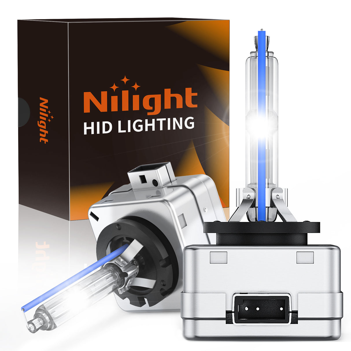 Nilight D3S HID Bulbs, 8000K Cool White D3S Bulb 35W High Low Beam Xenon Headlights Replacement, 2-Pack(NOT fit Halogen Headlight Assembly)