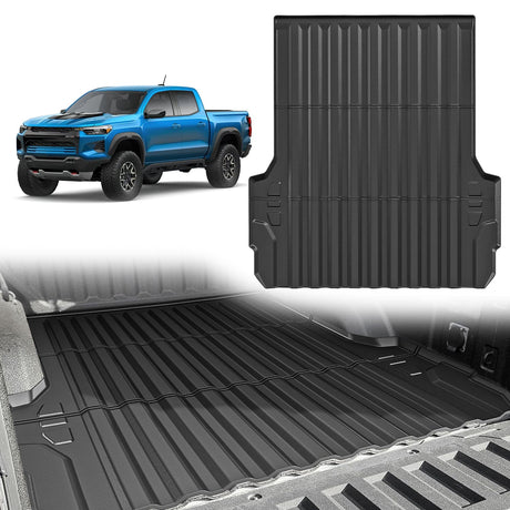 Truck Bed Mat 5ft Rubber Short Bed For 2023 2024 Chevy Colorado