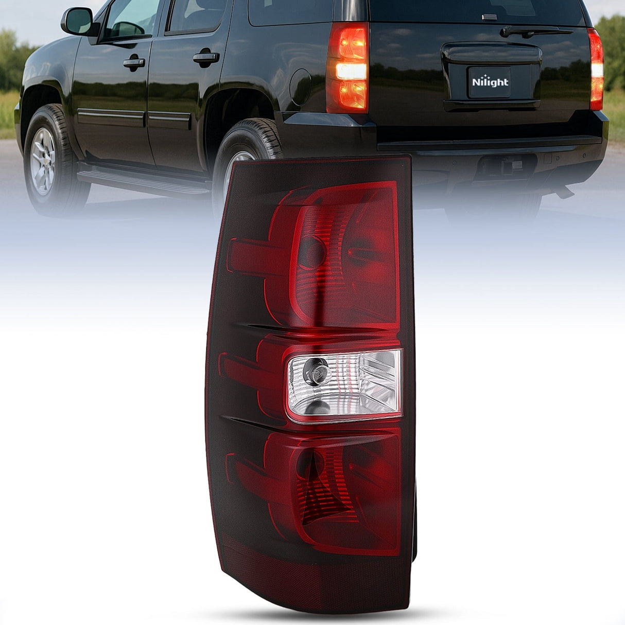 Taillight Assembly Taillight Assembly Compatible With 2007 2008 2009 2010 2011 2012 2013 2014 Chevy Chevrolet Tahoe Suburban Tail Lights Rear Lamps Replacement Driver Dark Red