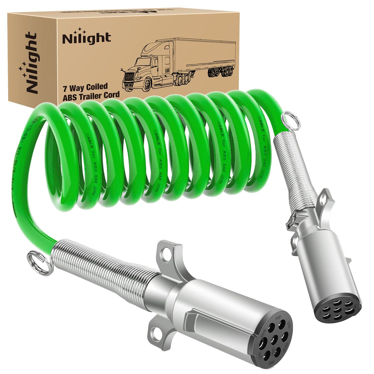 Accessories 12ft 7 Way to 6 Way Trailer Plug Adapter