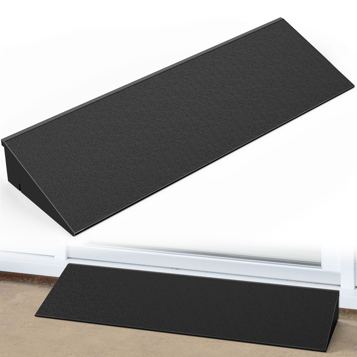 Nilight 2Inch Rise Threshold Ramp for Doorways, 19.7Inch Wide Low Profile Rubber Smooth Access Door Ramp for Doorway, Curb, Home Steps, Bathroom