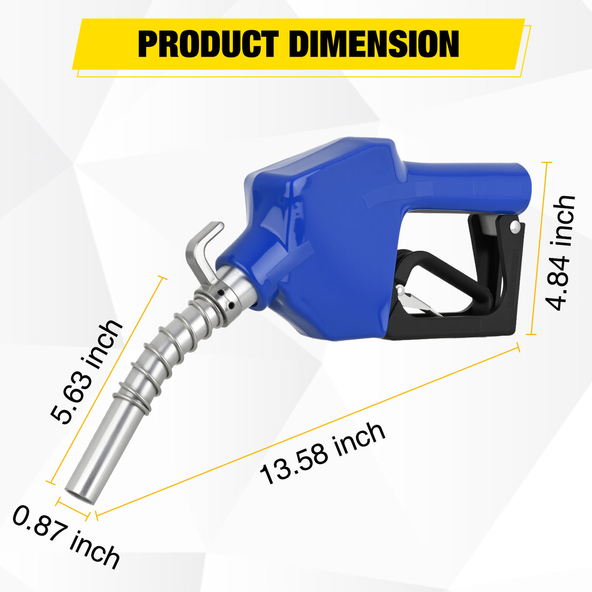 Nilight 3/4Inch NPT Fuel Nozzle with Fuel Hose Swivel, Automatic Shut Off Gas Pump Transfer Refilling Nozzle with Adjustable Speed Padlock for Gasoline, Kerosene, Diesel