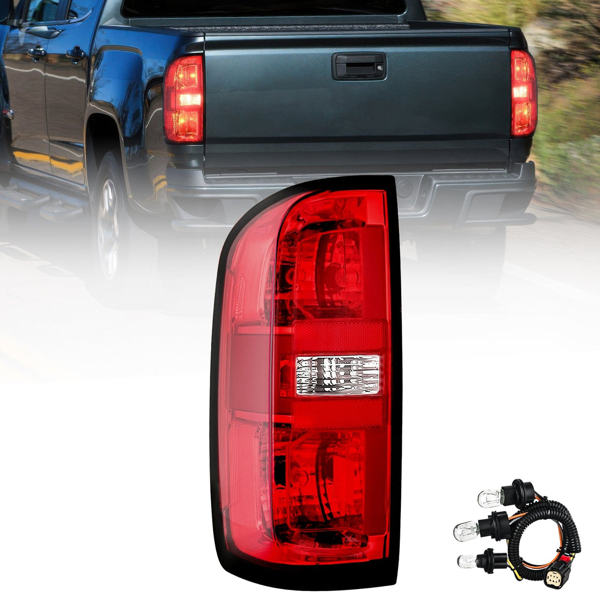 Taillight Assembly 2015 2016 2017 2018 2019 2020 2021 2022 Chevy Colorado Rear Lamp Replacement Taillight Assembly OE Style Driver Side w/Bulbs