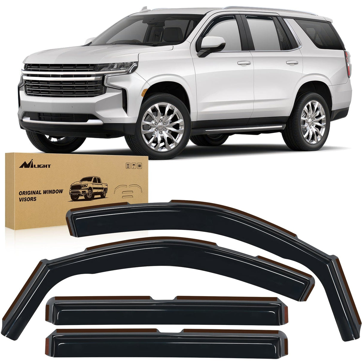 Rain Guards Rain Guards for Nissan Rogue S SV SL(Not fit Sport Model) 2014-2020 Original Window Deflectors, Vent Window Visors-4PCS