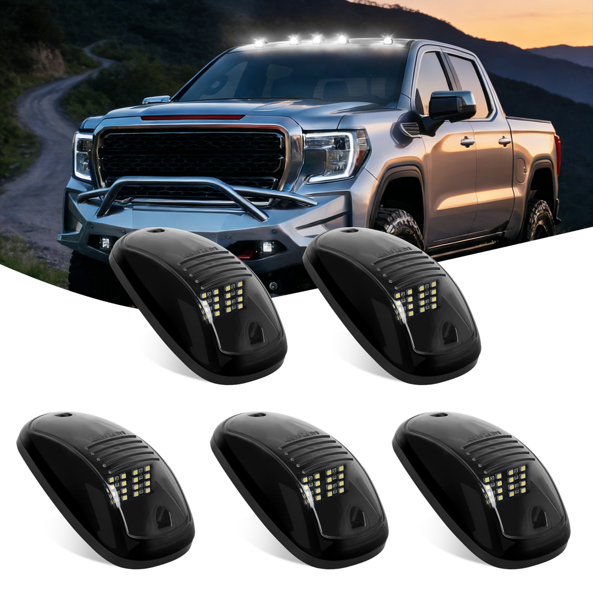 Roof Marker Light 5PCS 16LED White Cab Roof Marker Light