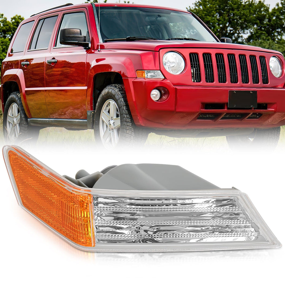 Motor Vehicle Lighting 2007-2017 Jeep Patriot Front Turn Signals Light Clear Amber Passenger Side