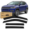 Rain Guards Window Rain Guards for Jeep Compass 2017 2018 2019 2020 2021 2022 2023 2024, Window Wind Deflectors Vent Visors, Tape on-4PCS