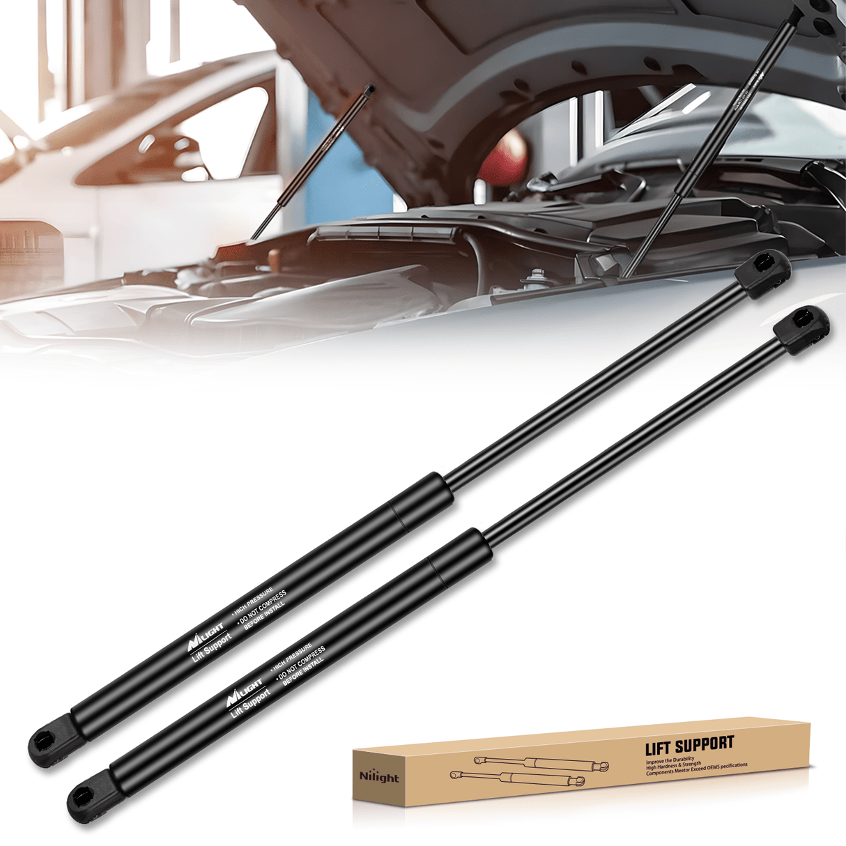 Lift Supports 2 PCS Lift Support Struts Replacement for 2008 2009 2010 2011 2012 2013 Lexus IS F; 2006 2007 2008 2009 2010 2011 2012 2013 2014 2015 Lexus IS250 2005 Lexus IS300 2006-2015 Lexus IS350 Front Hood Gas Springs Shock Rods