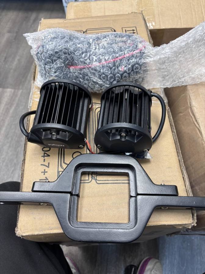 Light Bar Wiring Kit 4 Inch 60W Triple Row Spot Flood Led Pods (Pair) | 2.5 Inch Tow Hitch Mount | 16AWG Wire 3Pin Switch (25% OFF Final Checkout)