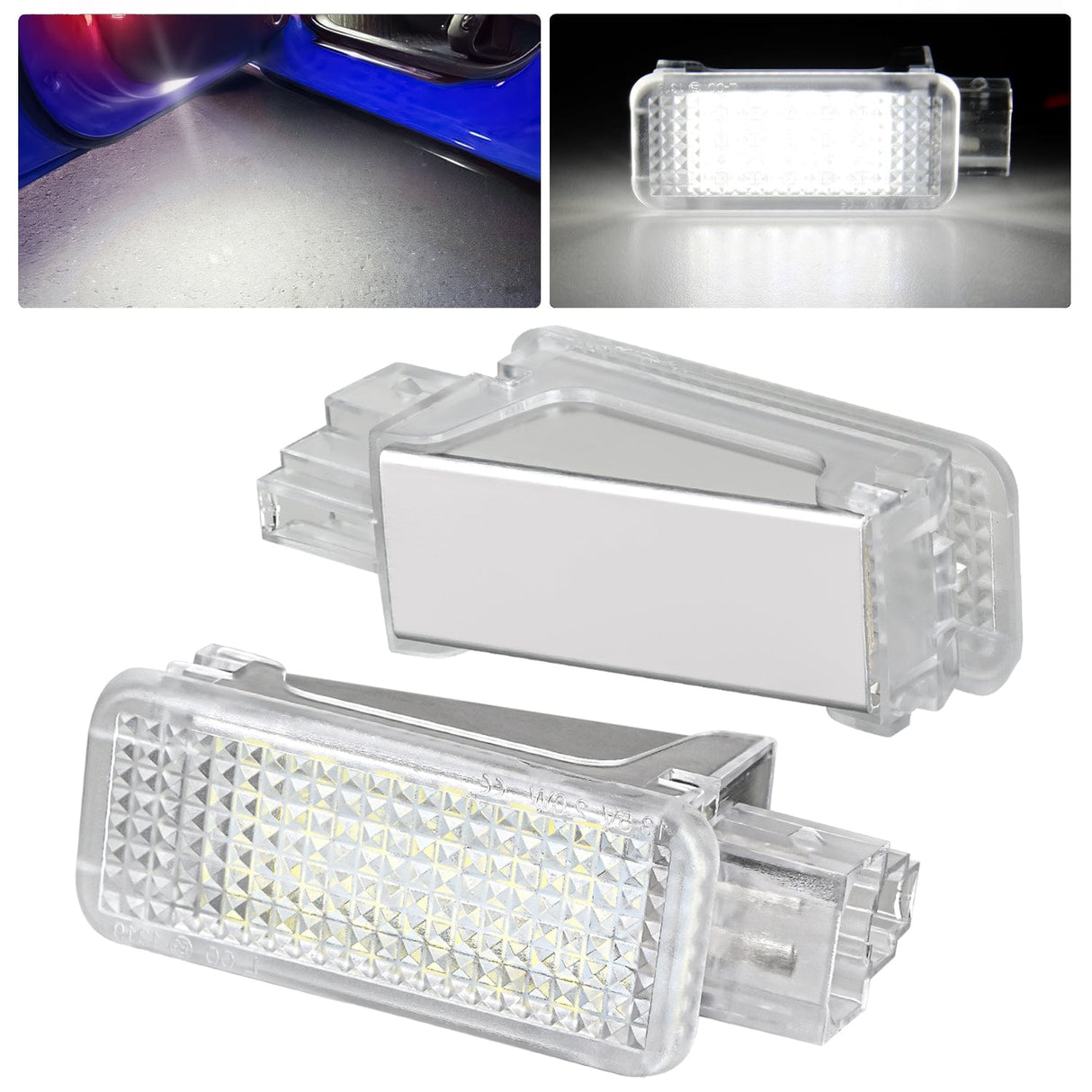 Door Panel Light 2PCS LED Interior Door Panel Light Courtesy Warning Lights White Beam Plug and Play Compatible with Audi A3 A4 A5 A6 A7 S3 S4 S5 S6 S7 Q5 Q7 TT OEM Replacement CANbus Error Free