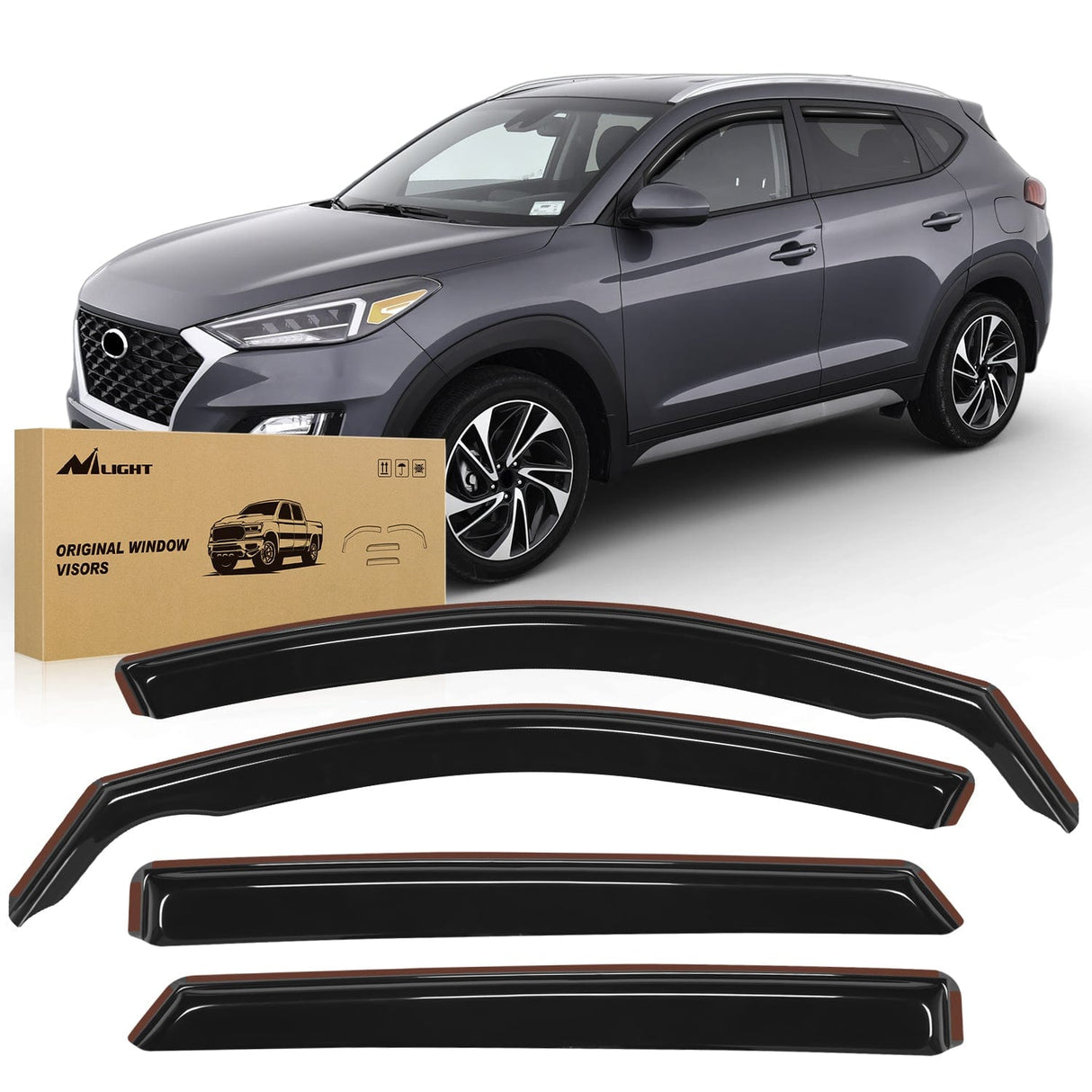 Rain Guards Rain Guards for Hyundai Tucson 2016 2017 2018 2019 2020 Window Deflectors, Vent Window Visors-4 Pieces