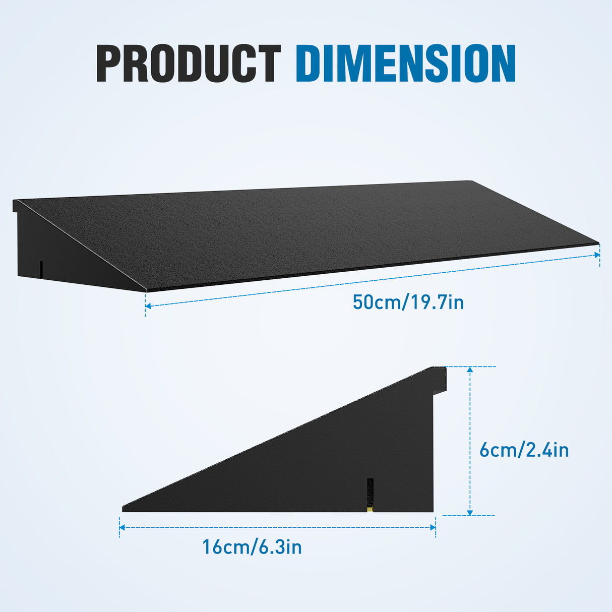 2.4Inch Rise Threshold Ramp for Doorways, 19.7Inch Wide Low Profile Rubber Smooth Access Door Ramp for Doorway, Curb, Home Steps, Bathroom