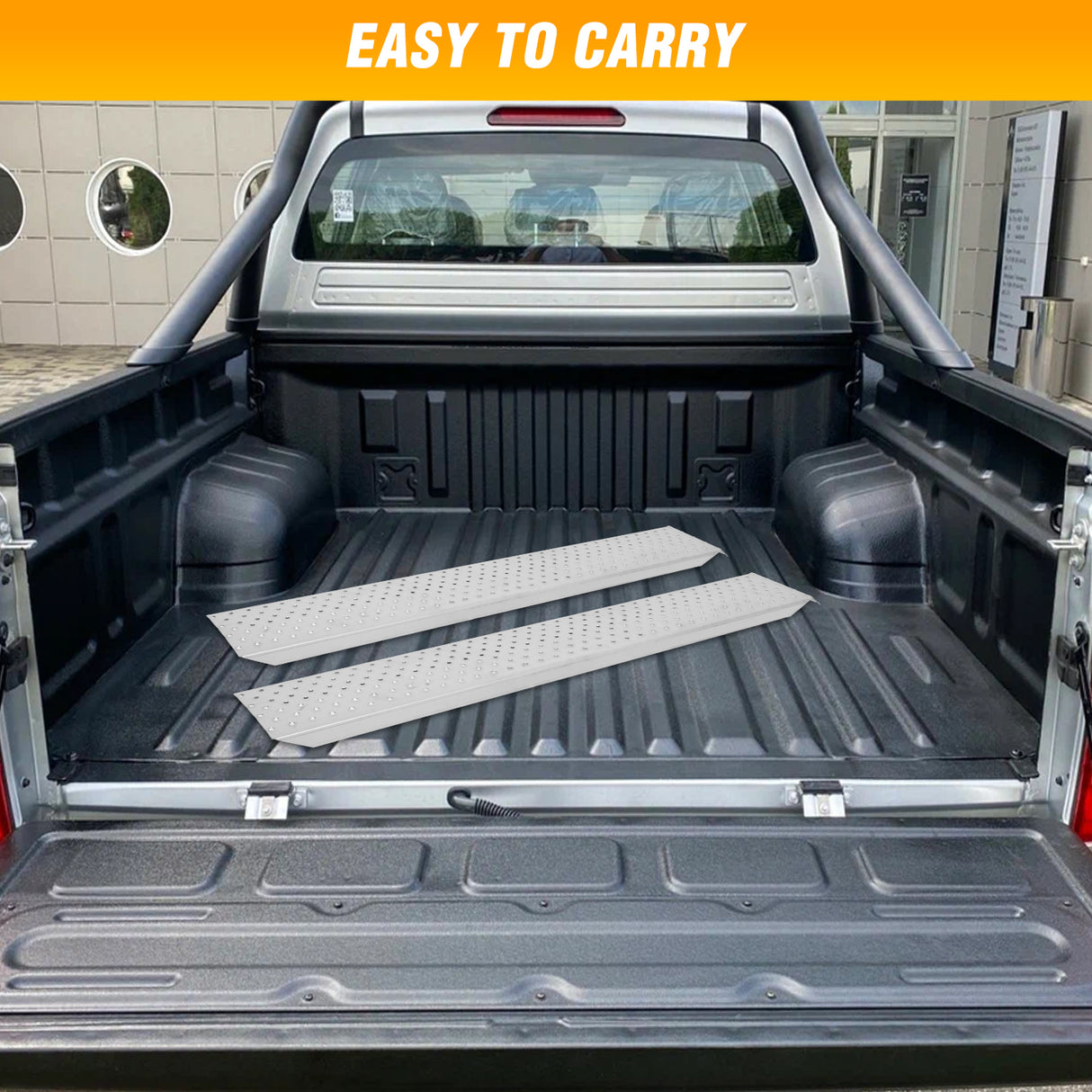 Loading Ramps, 62.6Inch x 9Inch Heavy Duty Steel Trailer Ramp, 880lbs Capacity for Hand Truck, Motorcycle, Riding Mower, ATVs & 4-Wheel Equipment, 2 Pack